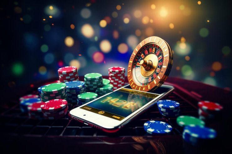 Live casino studio view with dealers and cards